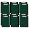 Better Office Products Plastic Clipboards, Durable, 12.5 x 9 Inch, Low Profile Clip, Green, Set of 12, 12PK 45018 - alternate 1